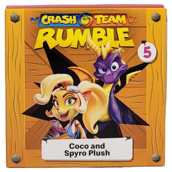 Crash Bandicoot Crash Team Rumble McDonald's Toy #5 Coco & Spyro Plush 2023 - Picture 1 of 2